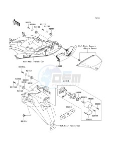 ZX 1400 A [NINJA ZX-14] (A6F-A7FA) A7F drawing TAILLIGHT-- S- -