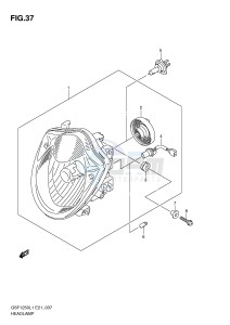 GSF1250 (E21) Bandit drawing HEADLAMP (GSF1250L1 E21)