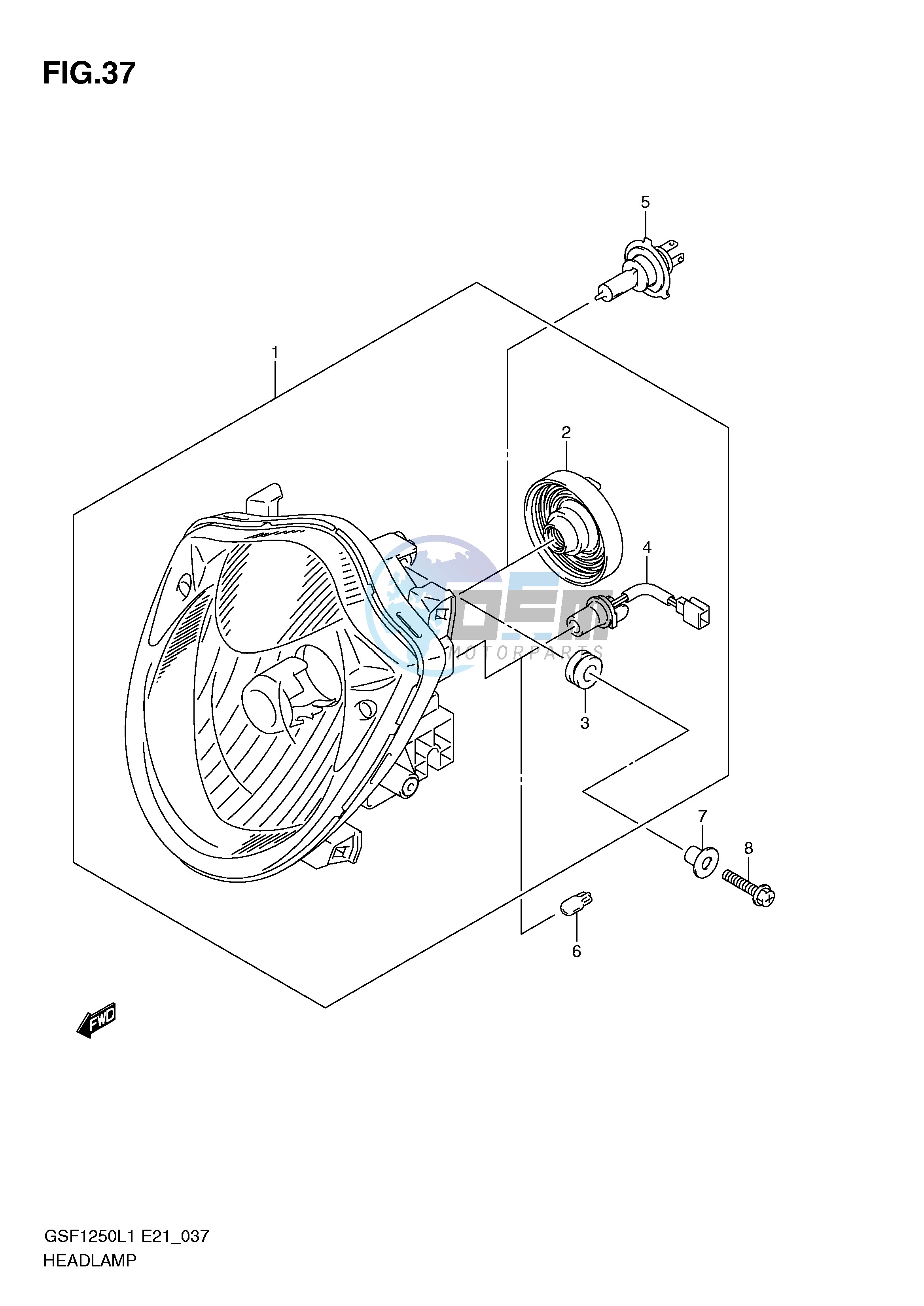 HEADLAMP (GSF1250L1 E21)