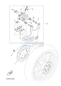 YZF-R125 R125 (5D7P 5D7P 5D7P) drawing REAR BRAKE CALIPER