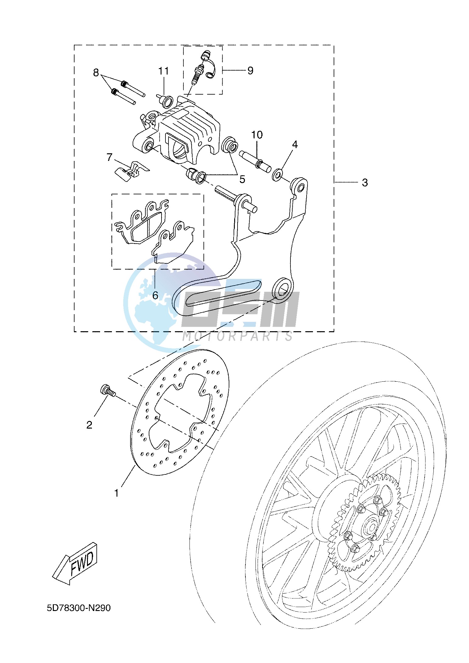 REAR BRAKE CALIPER