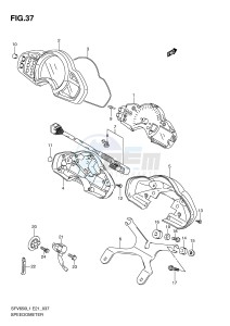 SFV650 (E21) Gladius drawing SPEEDOMETER (SFV650L1 E21)