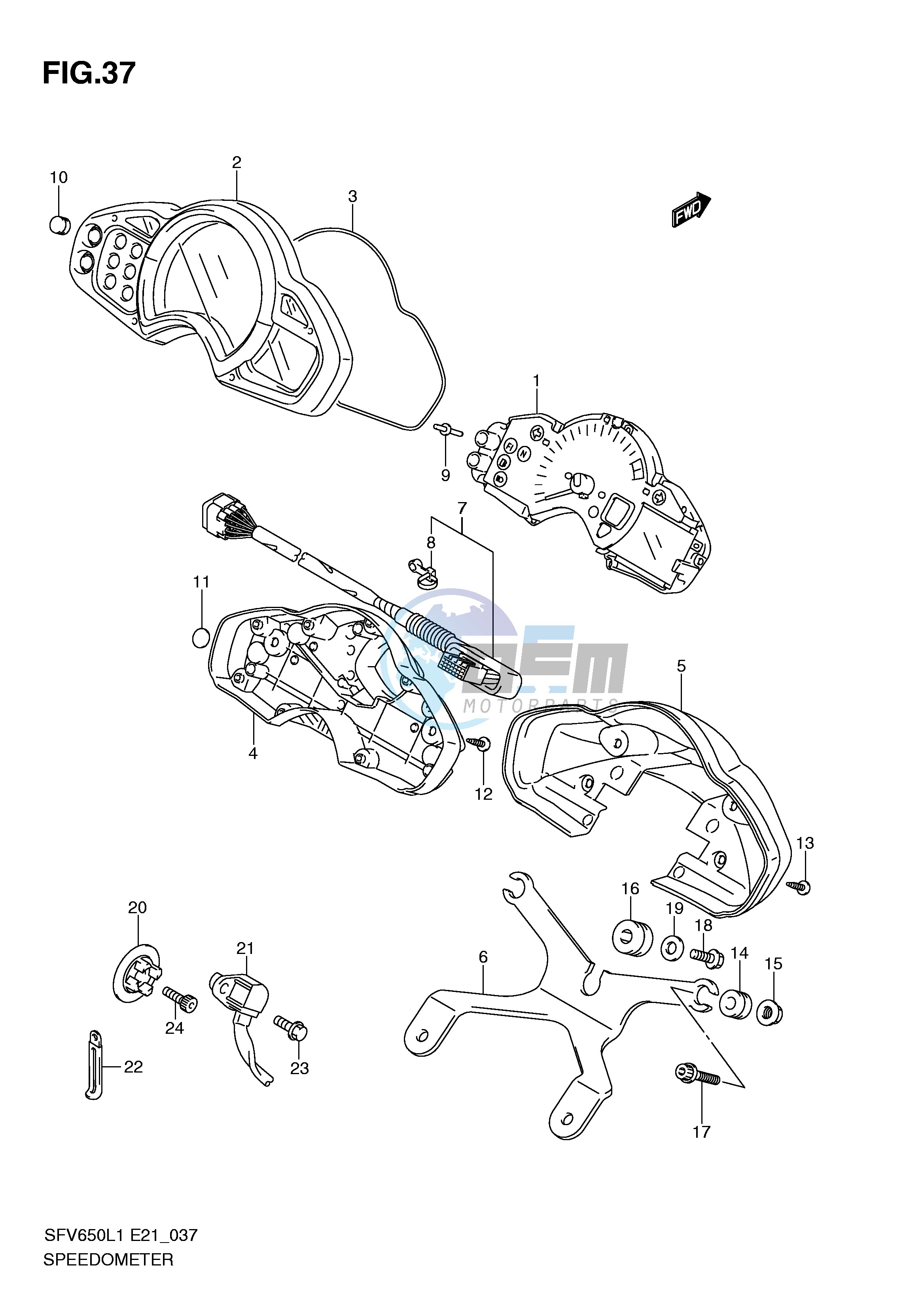 SPEEDOMETER (SFV650L1 E21)