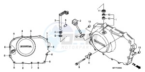 XL700VAB TRANSALP E drawing RIGHT CRANKCASE COVER