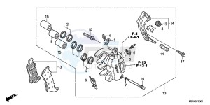 NT700VB drawing L. FRONT BRAKE CALIPER