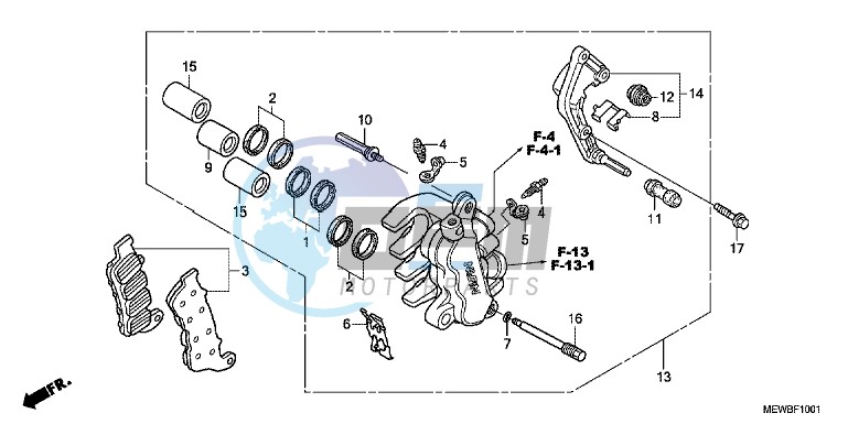 L. FRONT BRAKE CALIPER