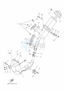 XTZ690 TENERE 700 (BNW1) drawing EXHAUST