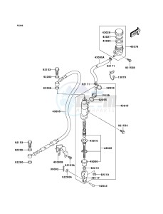 KFX400 KSF400A6F EU drawing Rear Master Cylinder