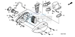 VT750CA9 UK - (E / MKH ST) drawing AIR CLEANER