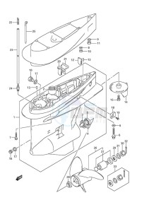 DF 225 drawing Gear Case (C/R)