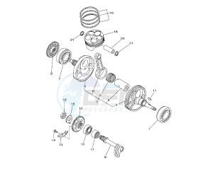 YZ F 250 drawing CRANKSHAFT AND PISTON