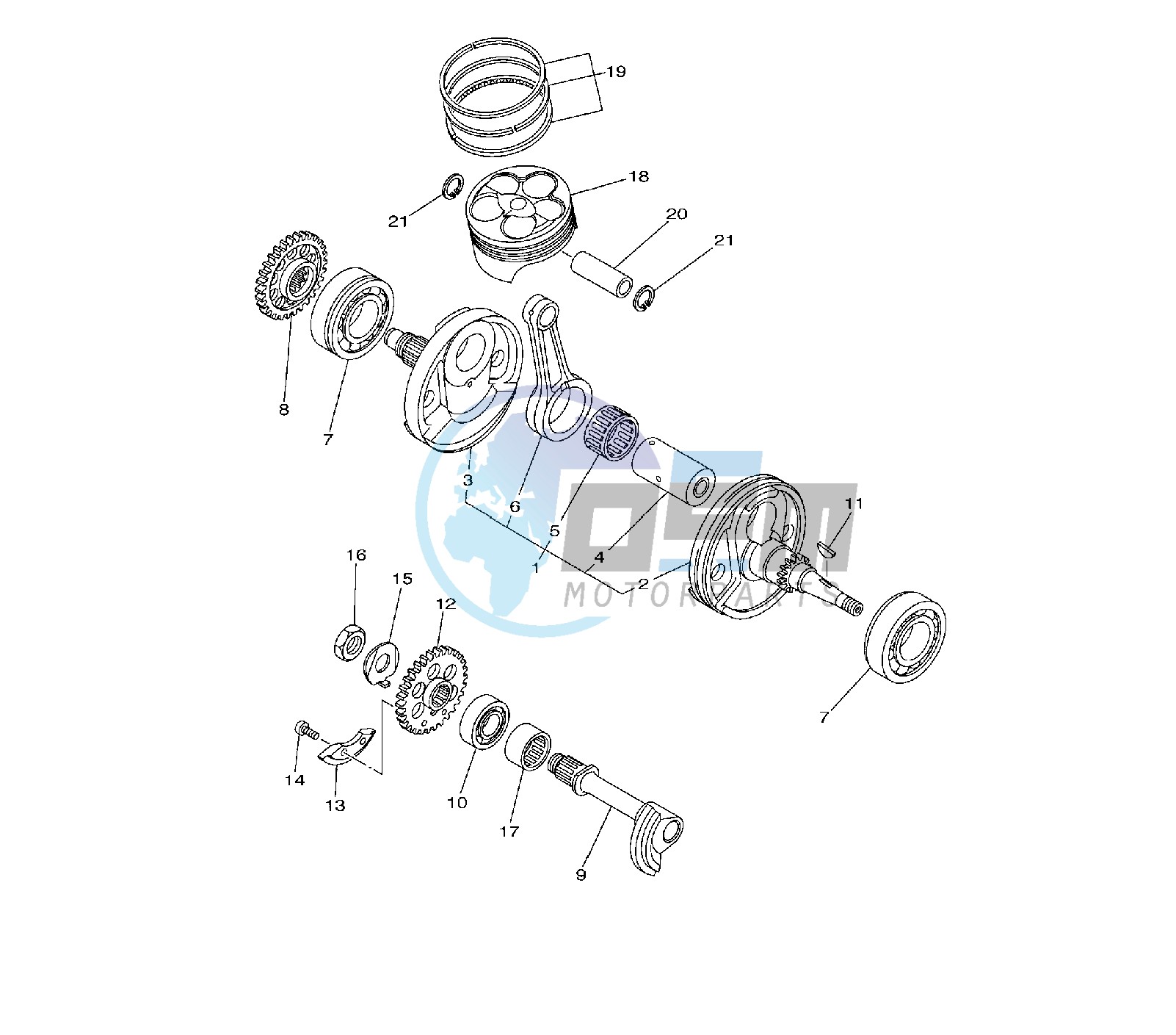 CRANKSHAFT AND PISTON