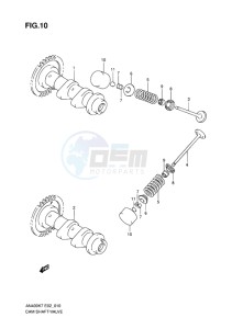 AN400 ABS BURGMAN EU-UK drawing CAMSHAFT-VALVE