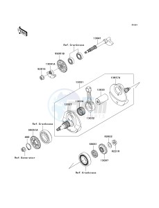 KX 450 D [KX450F] (D6F) D6F drawing CRANKSHAFT