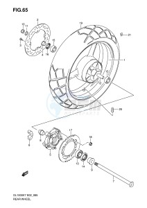 DL1000 (E2) V-Strom drawing REAR WHEEL