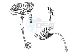 SENDA R X-TREM - 50 cc drawing DASHBOARD UNIT