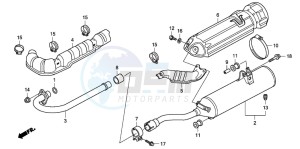 TRX420FE FOURTRAX ES drawing EXHAUST MUFFLER