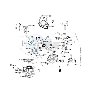 CITYSTAR 125 LC drawing CYLINDER HEAD / CYLINDER