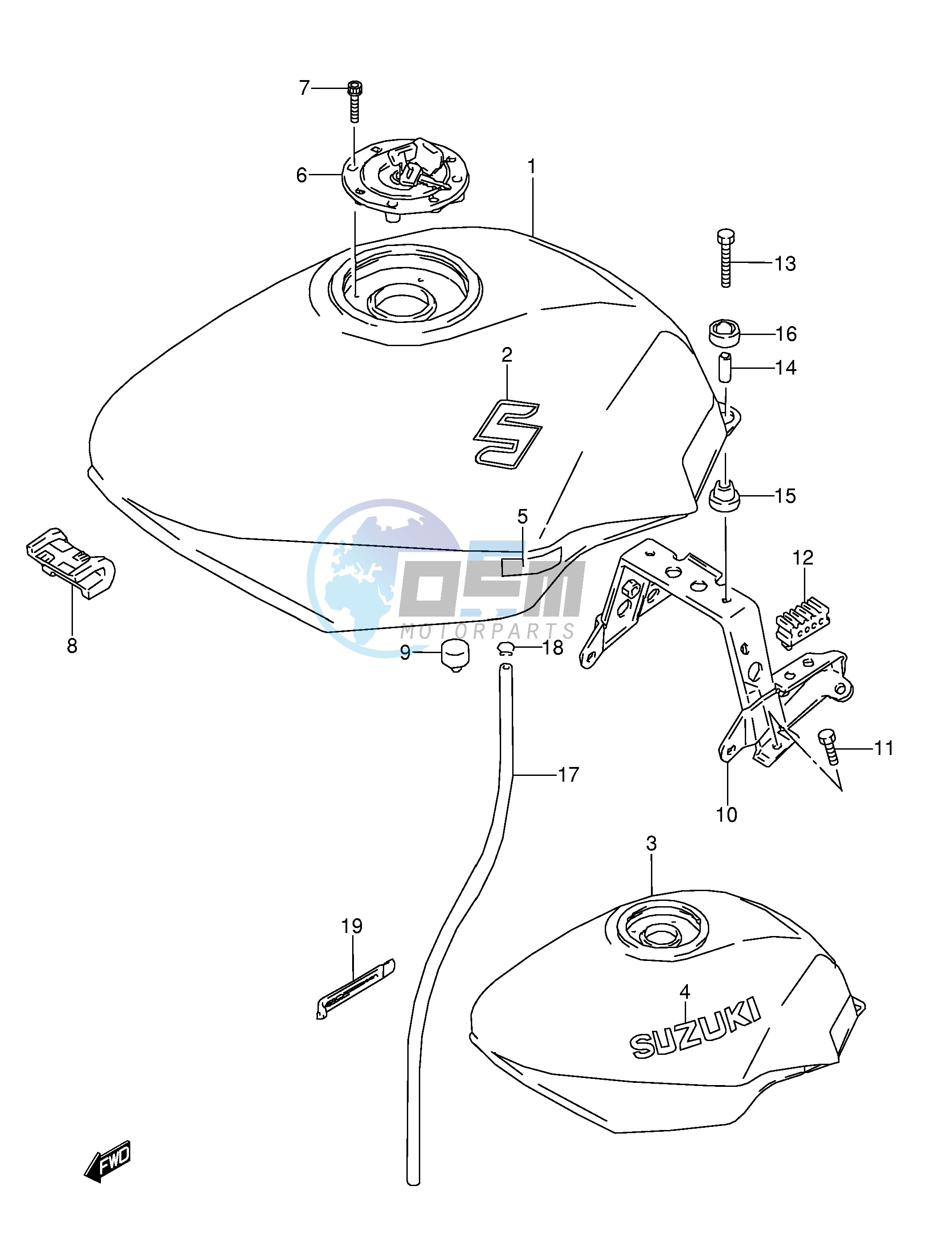 FUEL TANK (MODEL P R S)