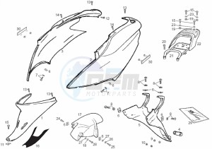 ATLANTIS BULLET - 50 cc VTHAL1AE2 Euro 2 2T AC CAN drawing Rear fairing (Positions)