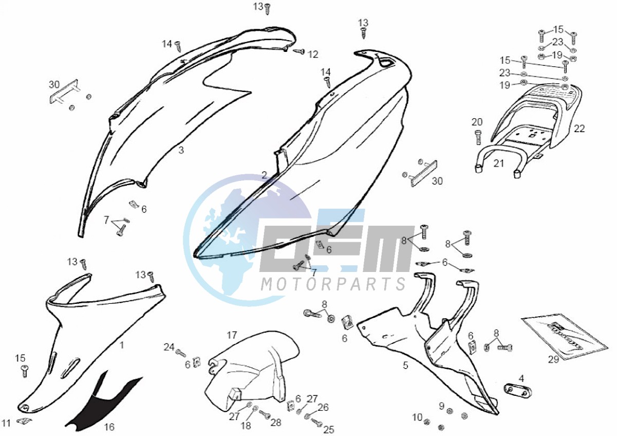 Rear fairing (Positions)