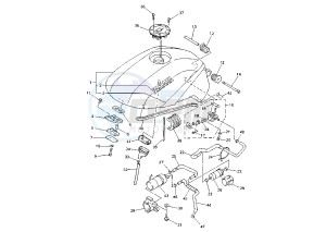 FZS FAZER (FZS600S) 600 drawing FUEL TANK FZS600S MY00