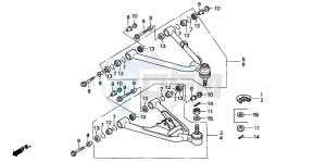 TRX400EX SPORTRAX 400 EX drawing FRONT ARM