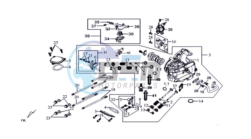 CYLINDER HEAD CPL   / THERMOSTAT