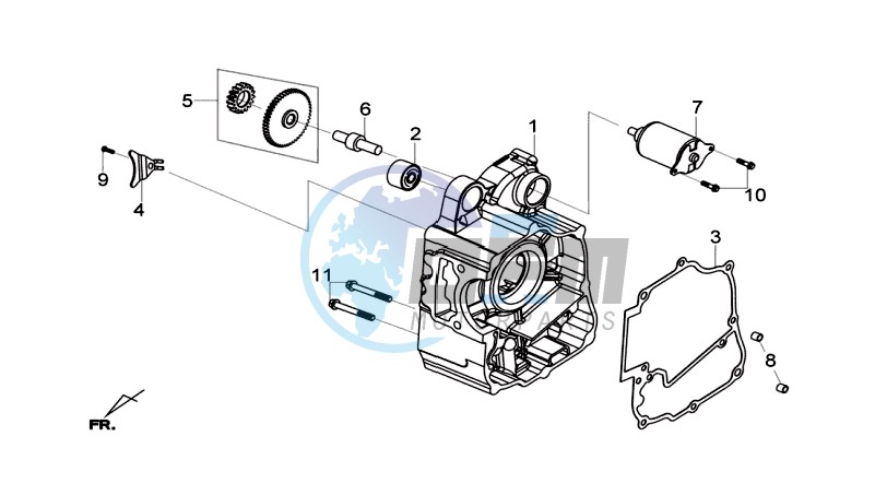 CRANKCASE RIGHT / START MOTOR