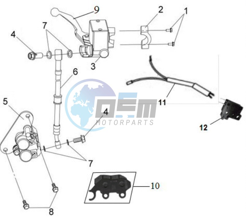 BRAKE CALIPER / BRAKE LEVER / BRAKE LINES