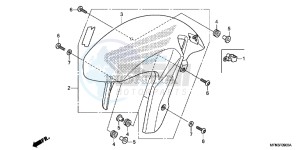 CB1000RAD CB1000R ABS E drawing FRONT FENDER