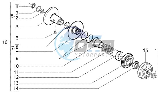 Driven pulley