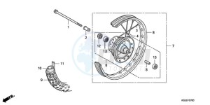 CRF100F9 Australia - (U) drawing FRONT WHEEL