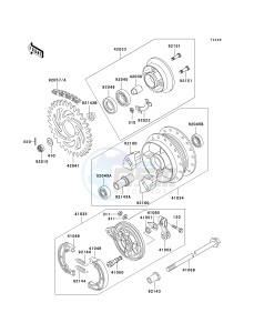 AN 110 C (C6-C7) drawing REAR HUB