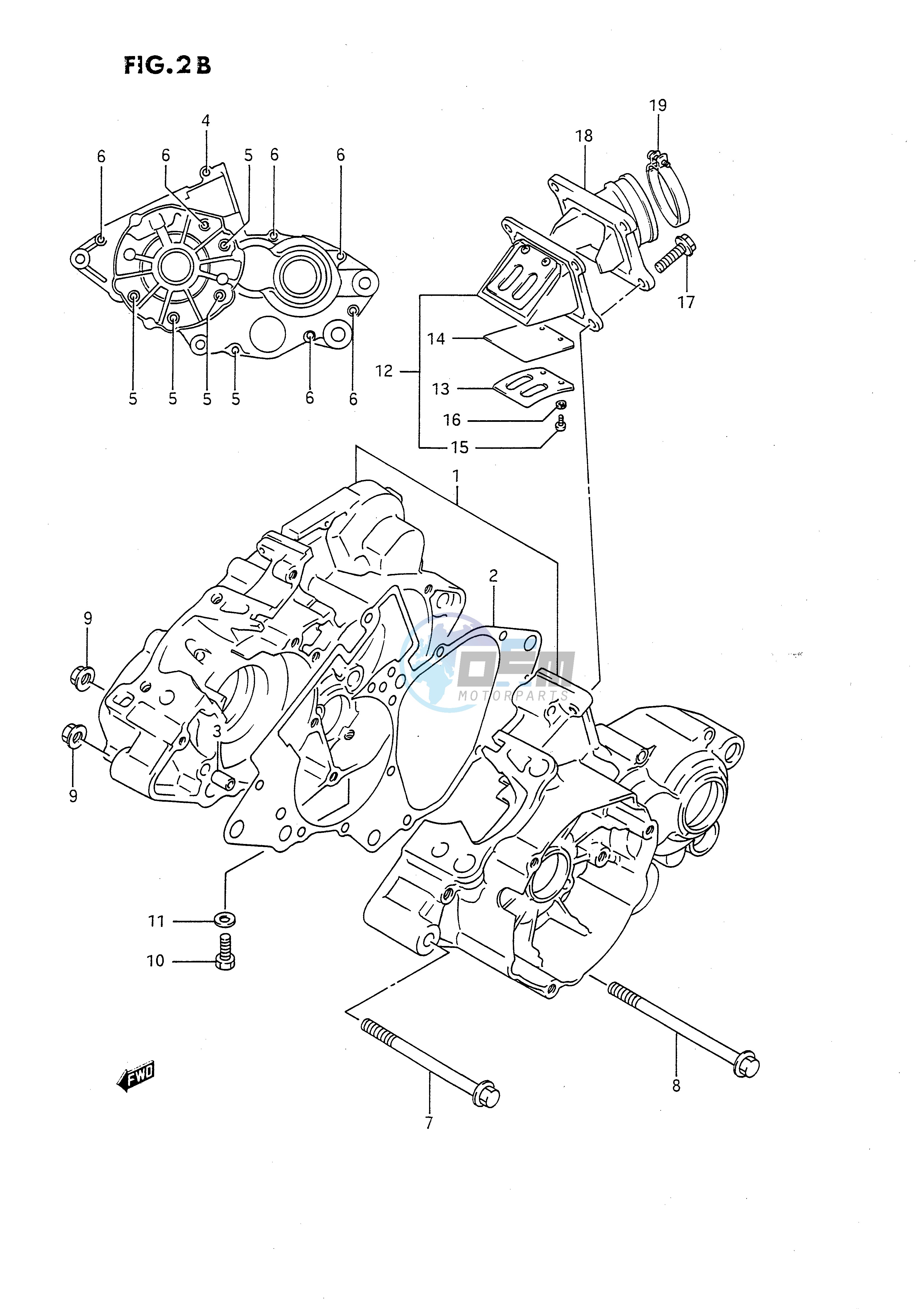 CRANKCASE (MODEL L M N P R S)