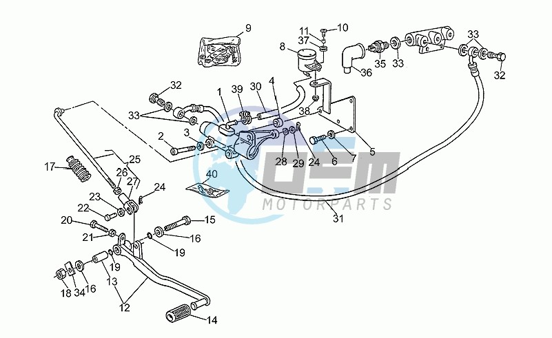 Rear master cylinder