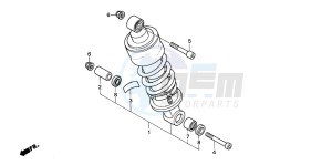 CBF600S drawing REAR CUSHION