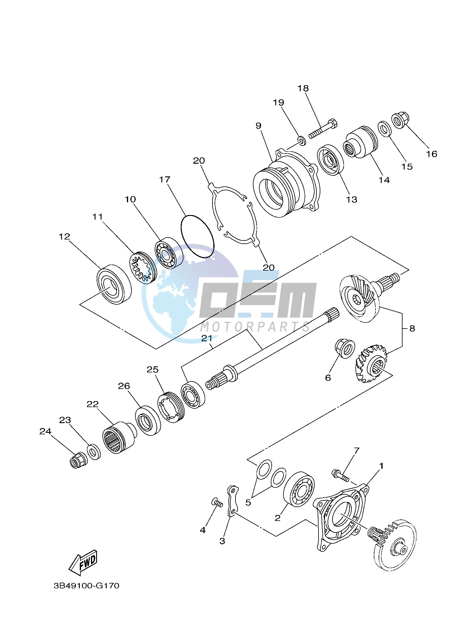 MIDDLE DRIVE GEAR