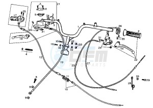 ATLANTIS - 50 cc drawing HANDLEBAR-DRIVE CONTROLS