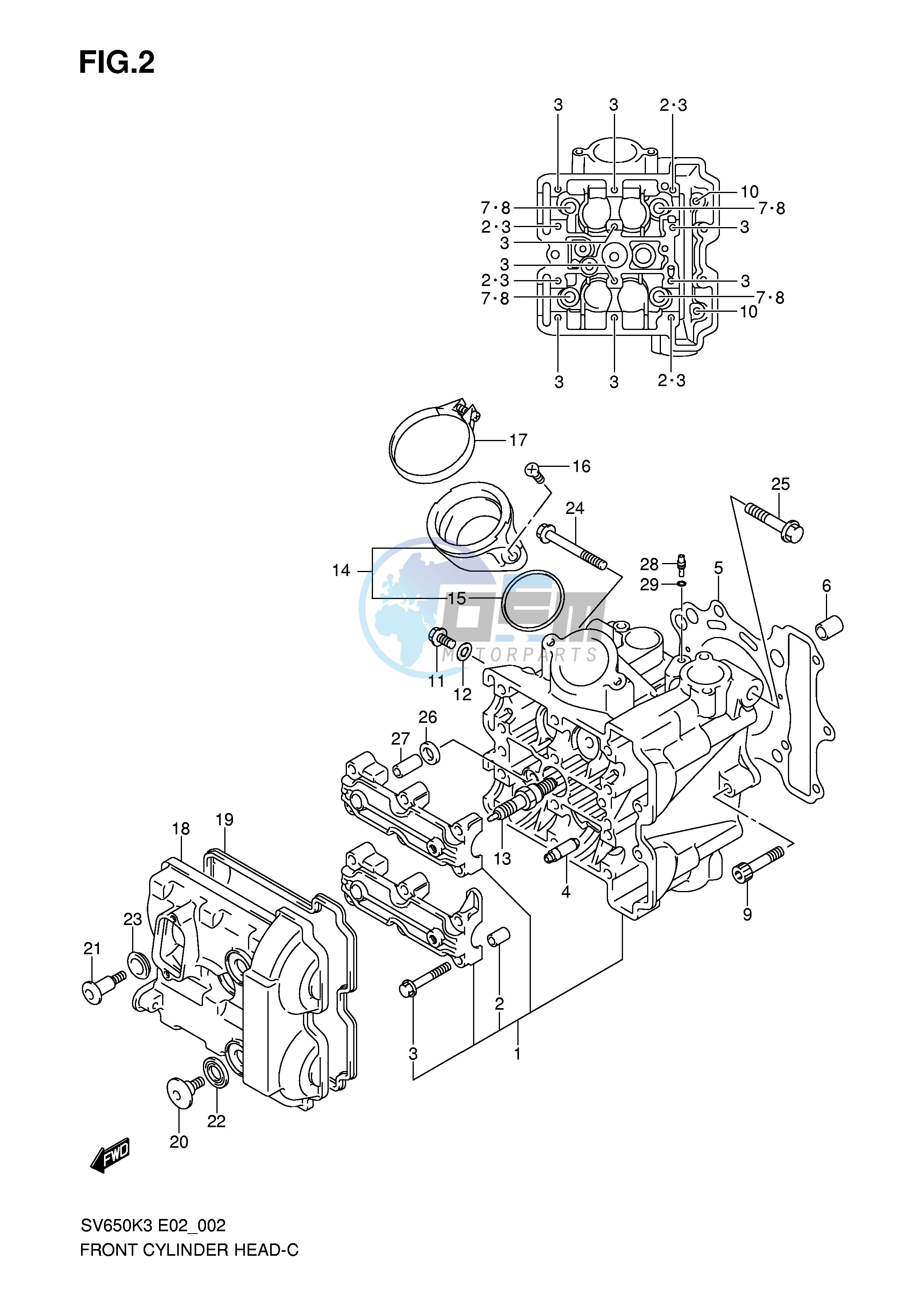 FRONT CYLINDER HEAD (MODEL K3 K4 K5 K6)