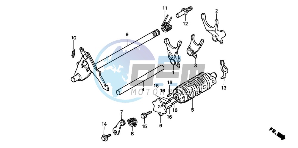 SHIFT DRUM/SHIFT FORK