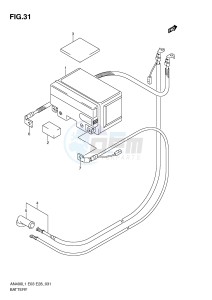 AN400 (E3-E28) Burgman drawing BATTERY (AN400L1 E33)