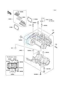 JET SKI 800 SX-R JS800A8F FR drawing Crankcase