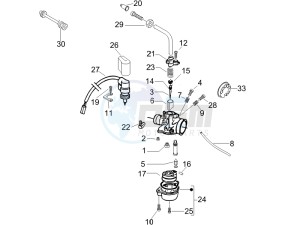 LXV 50 2T CH drawing Carburetor components