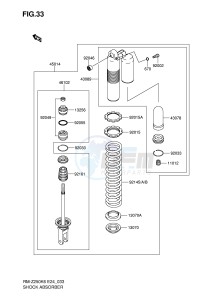 RM-Z250 (E24) drawing SHOCK ABSORBER