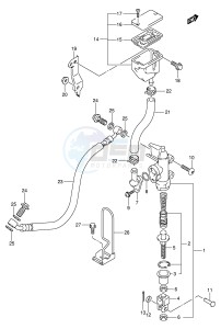 SV1000 (E2) drawing REAR MASTER CYLINDER (SV1000SK3 S1K3 S2K3)