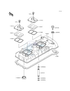 ZX 750 P [NINJA ZX-7R] (P1-P4) [NINJA ZX-7R] drawing CYLINDER HEAD COVER