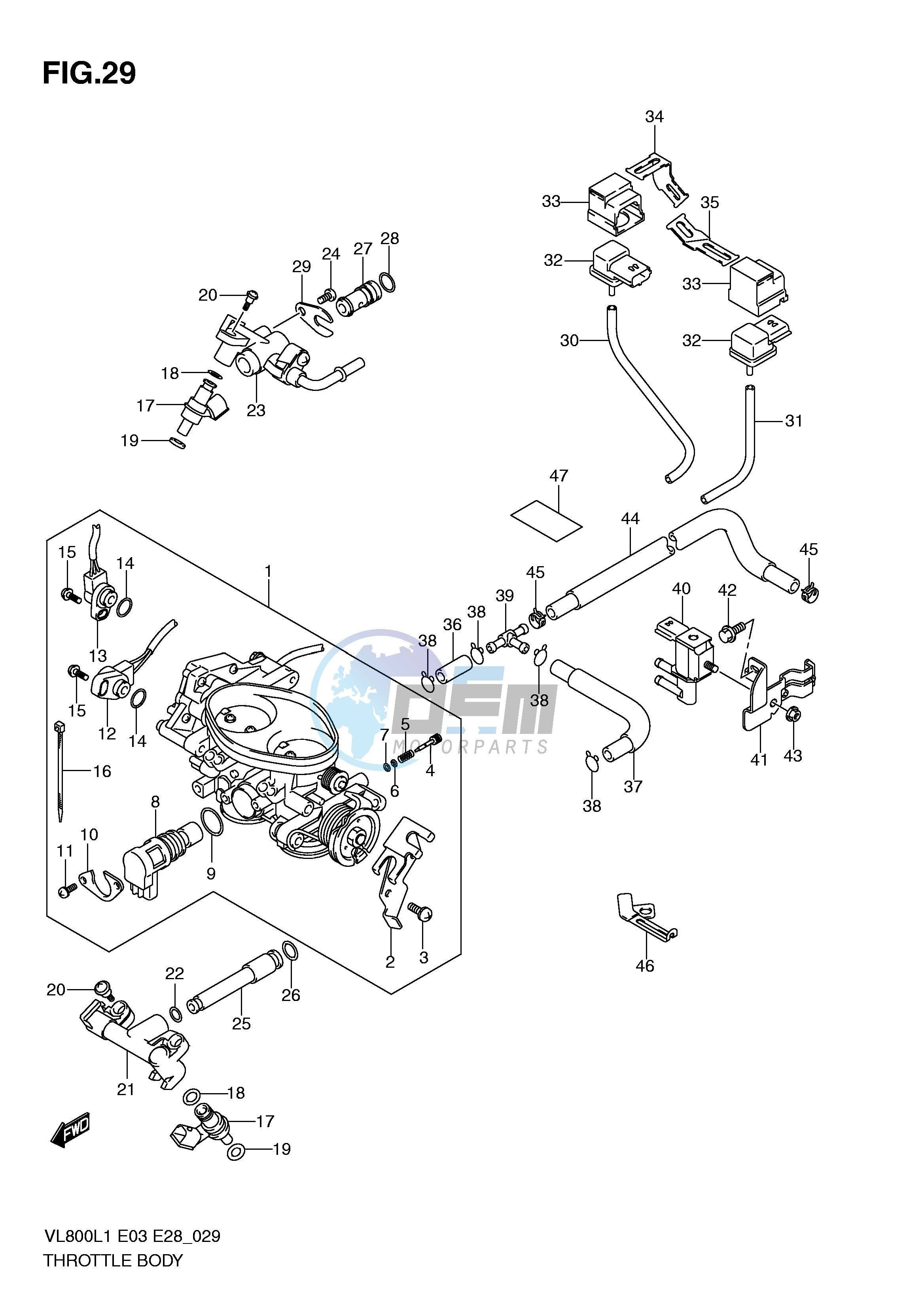 THROTTLE BODY (VL800L1 E33)