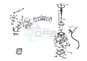 BOULEVARD 125-150 cc drawing CARBURETOR