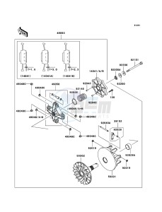 KVF750 4x4 KVF750A7F EU GB drawing Drive Converter